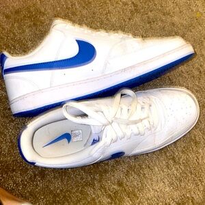 COPY - Nike air force ones , court vision , all white , blue Nike logo